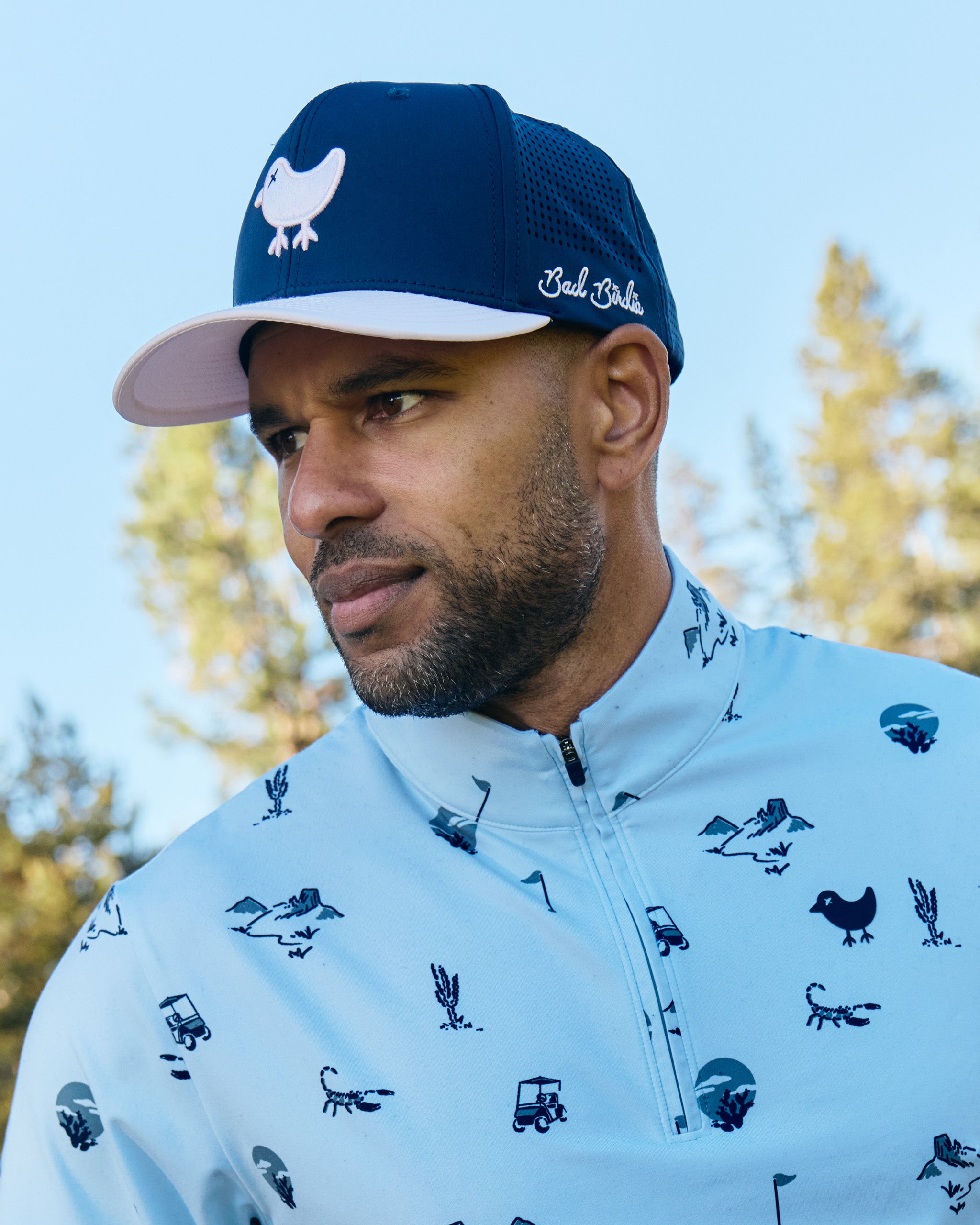 Birdie Snapback - Navy/Pink – Bad Birdie