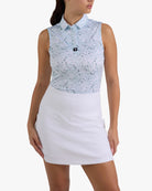 Paint Splatter 3 - Green Sleeveless-Women's Core Performance Polo - Bad Birdie