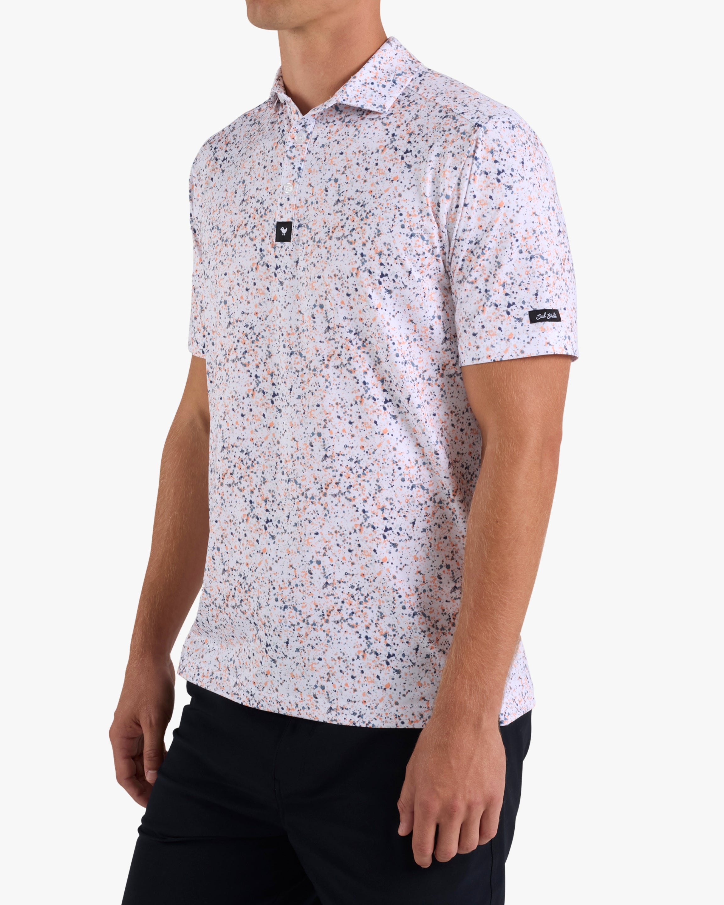 Paint Splatter 3 - Prairie Sunset-Core Performance Polo - Bad Birdie
