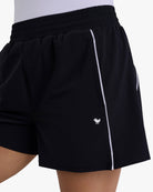 Players Track Short - Black-Women's Shorts - Bad Birdie