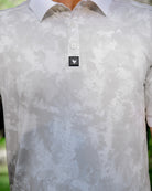 Ridge Polo - White Camo-Men's Polo-Bad Birdie-with-Micah-Morris
