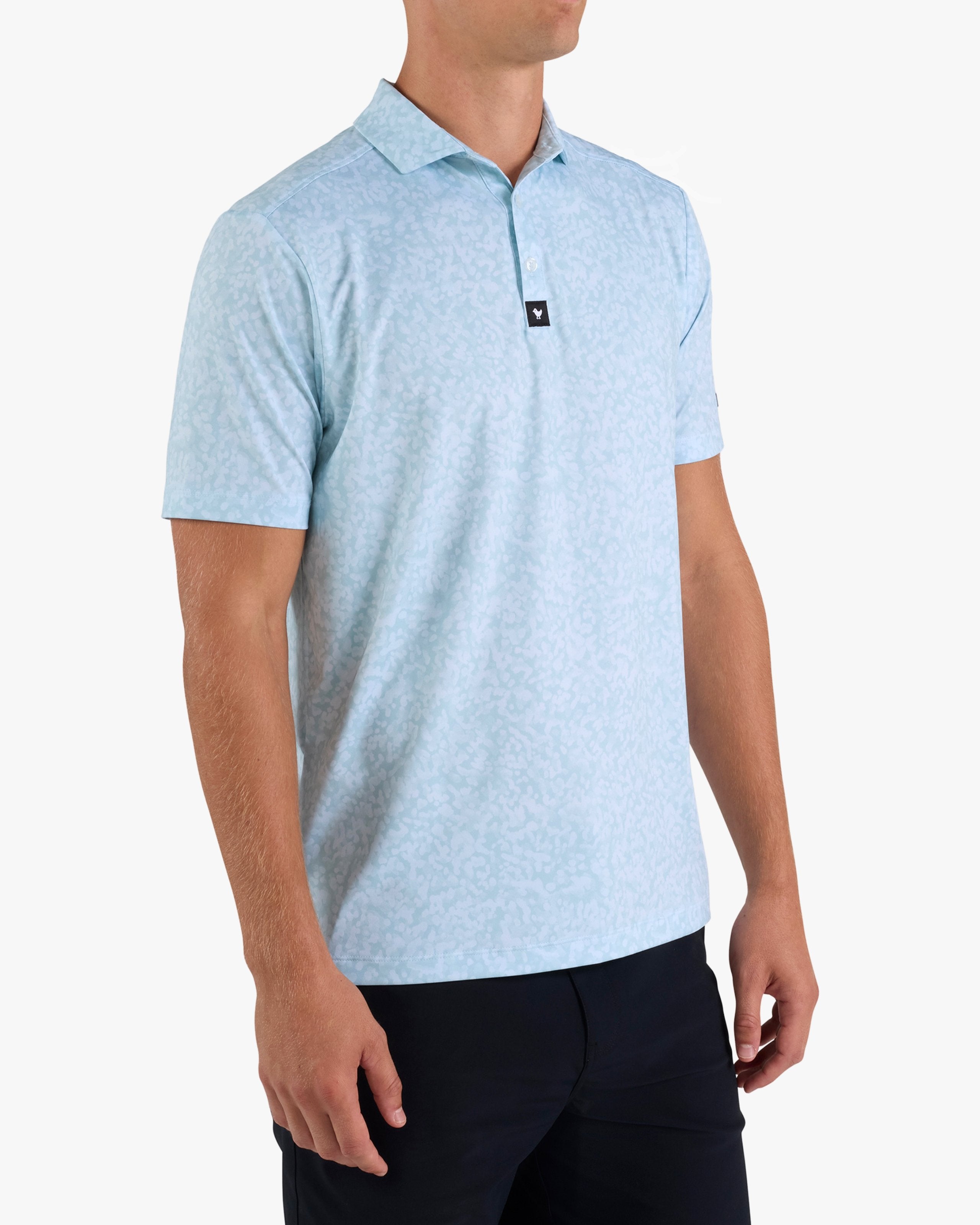 Salt Shaker - Baby Blue-Core Performance Polo - Bad Birdie