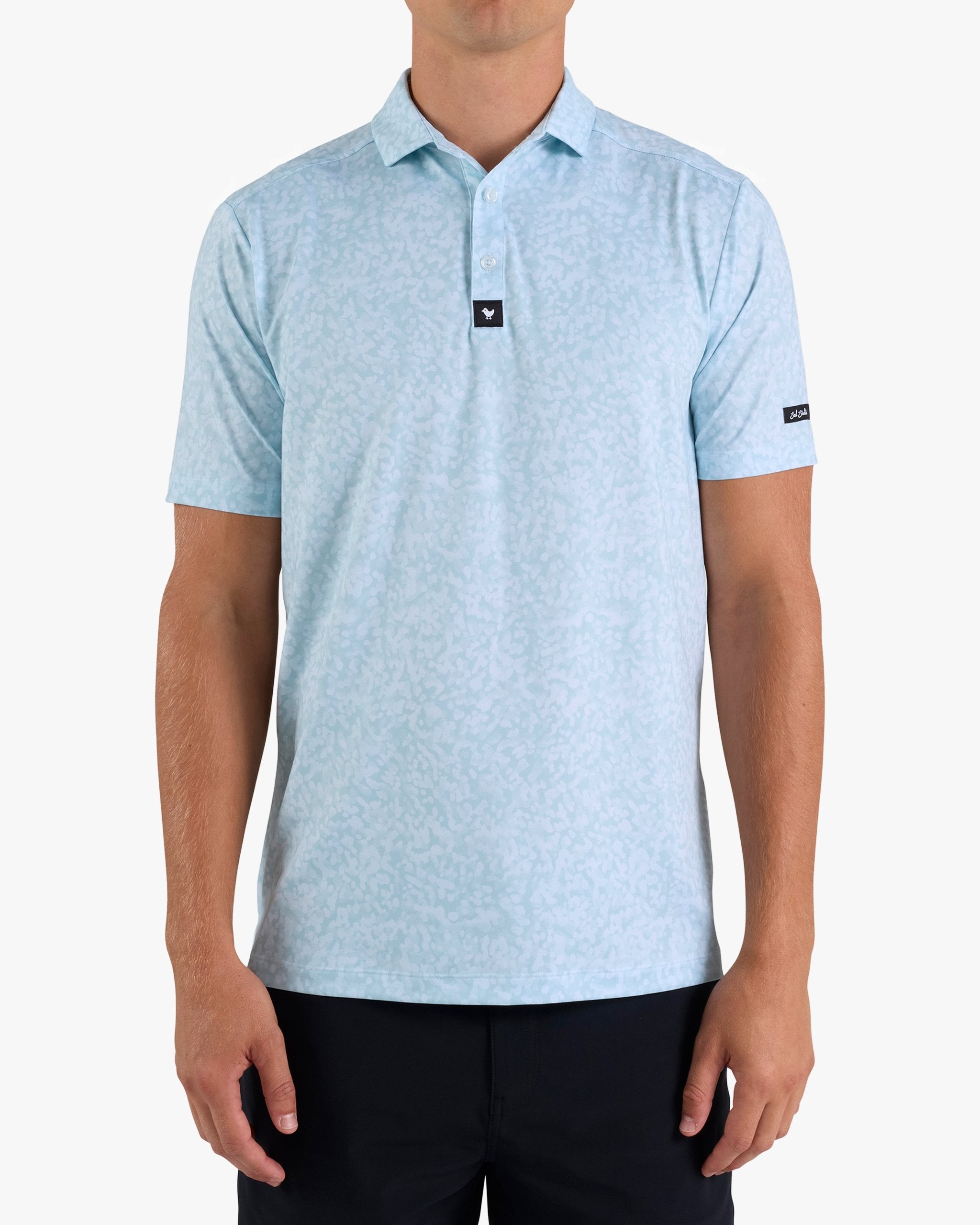 Salt Shaker - Baby Blue-Core Performance Polo - Bad Birdie