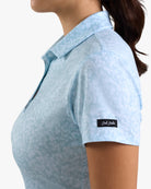 Salt Shaker - Baby Blue-Women's Core Performance Polo - Bad Birdie