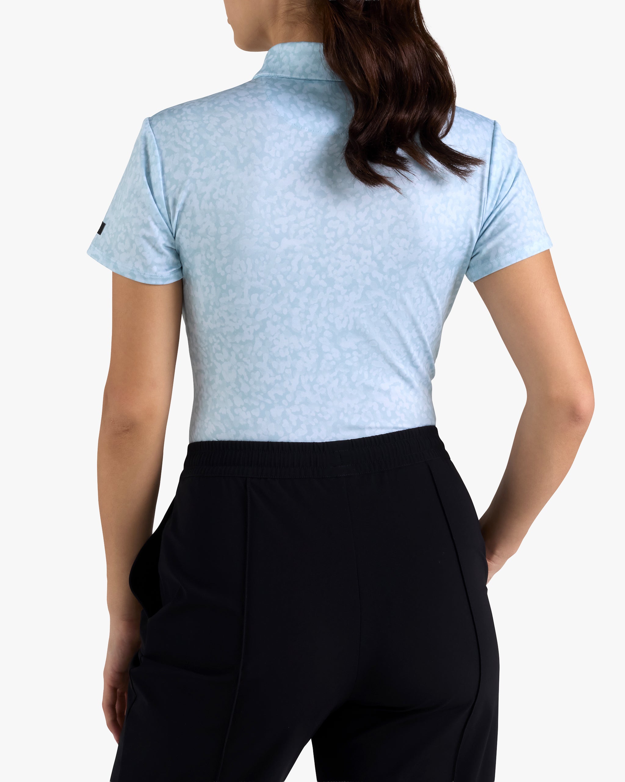 Salt Shaker - Baby Blue-Women's Core Performance Polo - Bad Birdie