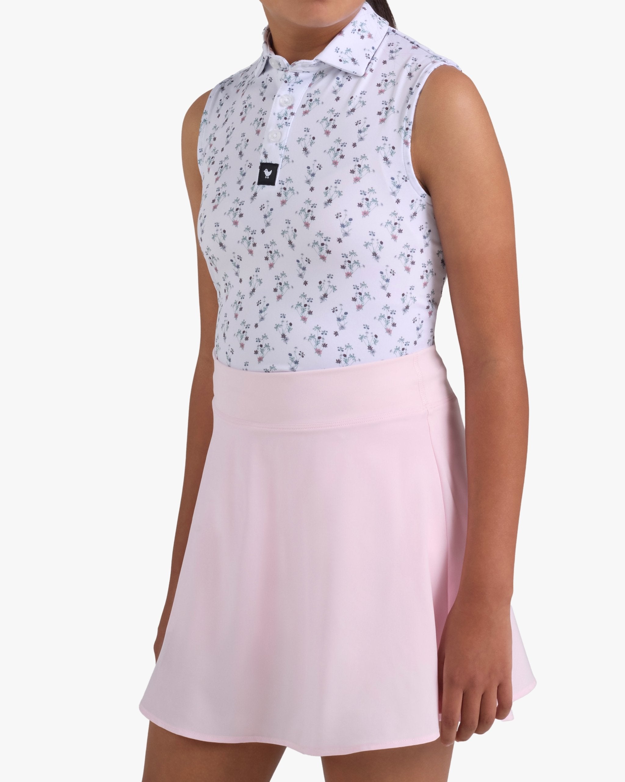 Sleeveless Youth Polo - Petunia Junkie-Youth Polo - Bad Birdie
