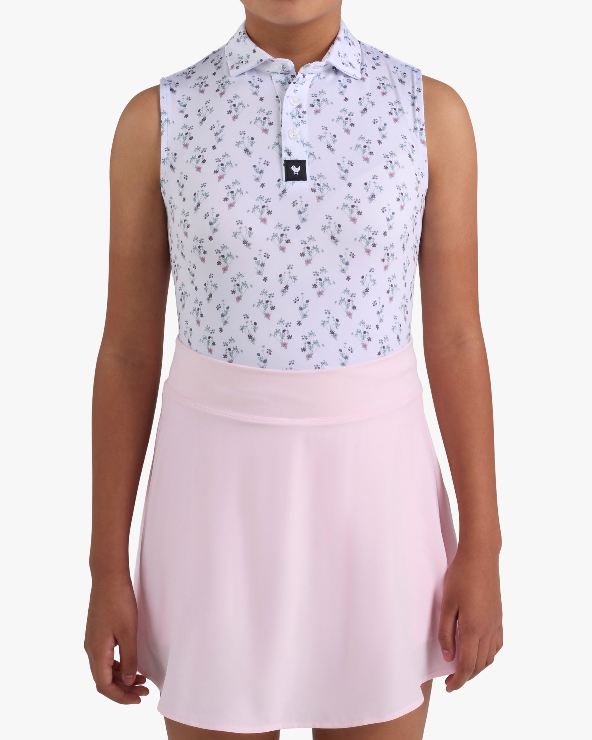 Sleeveless Youth Polo - Petunia Junkie-Youth Polo - Bad Birdie