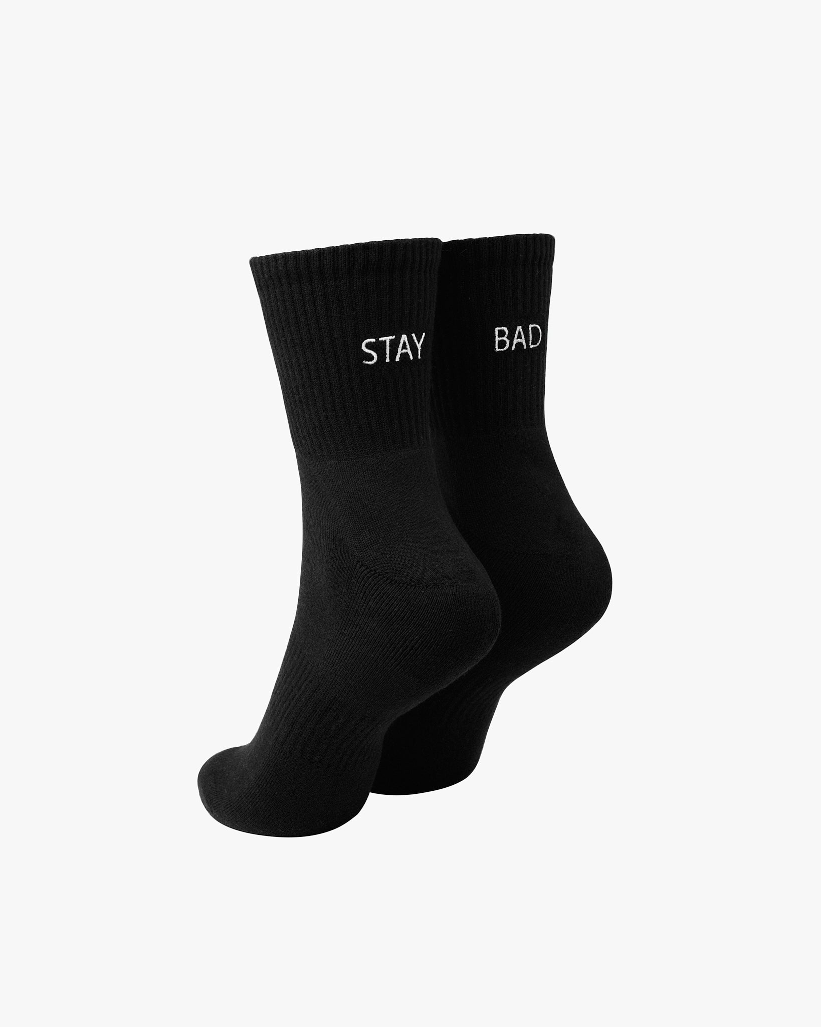 Stay Bad Quarter Socks - Black-Socks - Bad Birdie