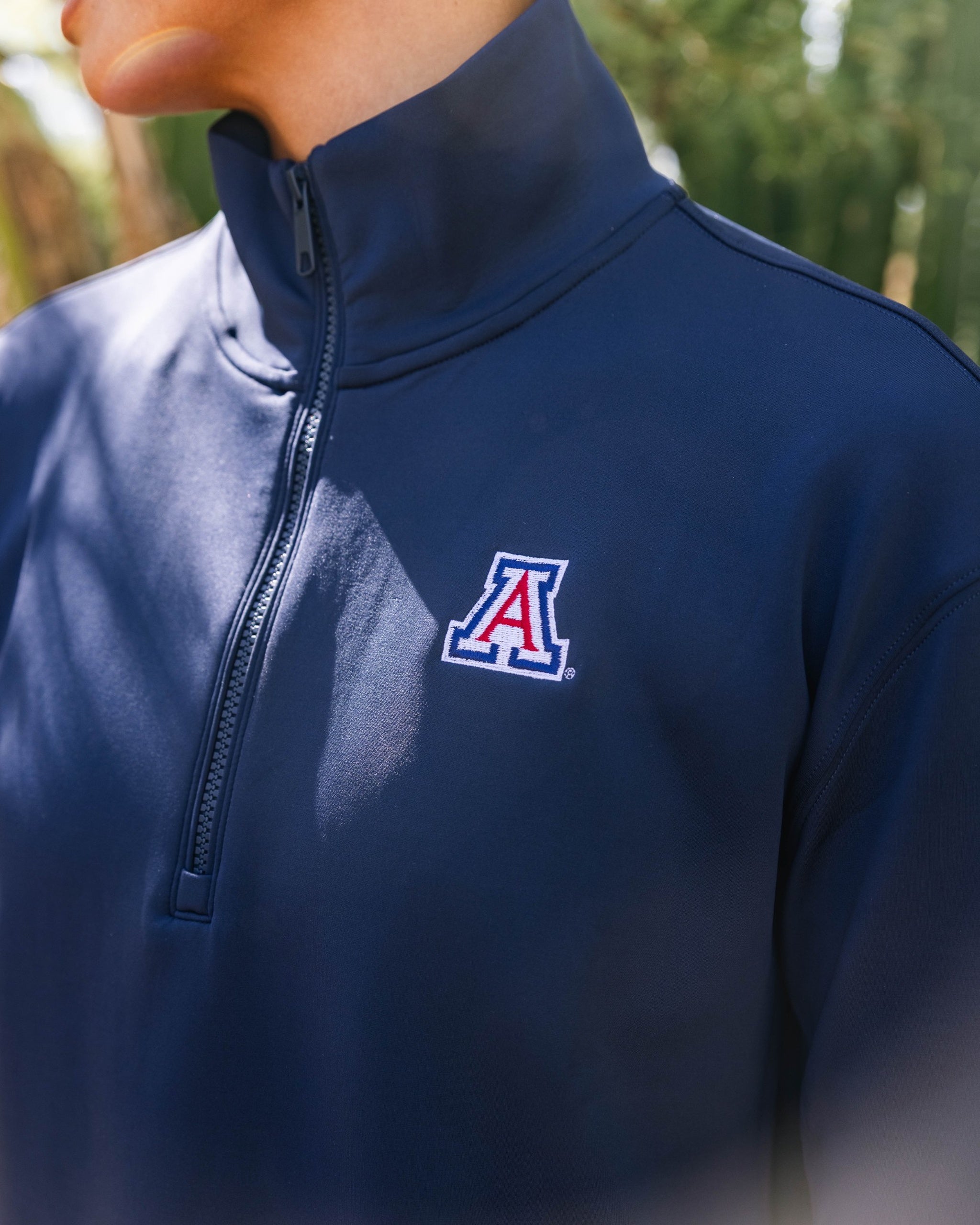 Women's University of Arizona - At Ease Quarterzip - Dark Navy