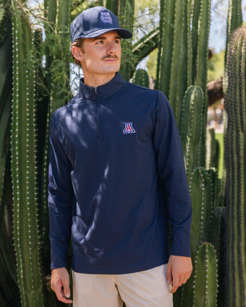 Men's University of Arizona - Quarterzip - Dark Navy – Bad Birdie