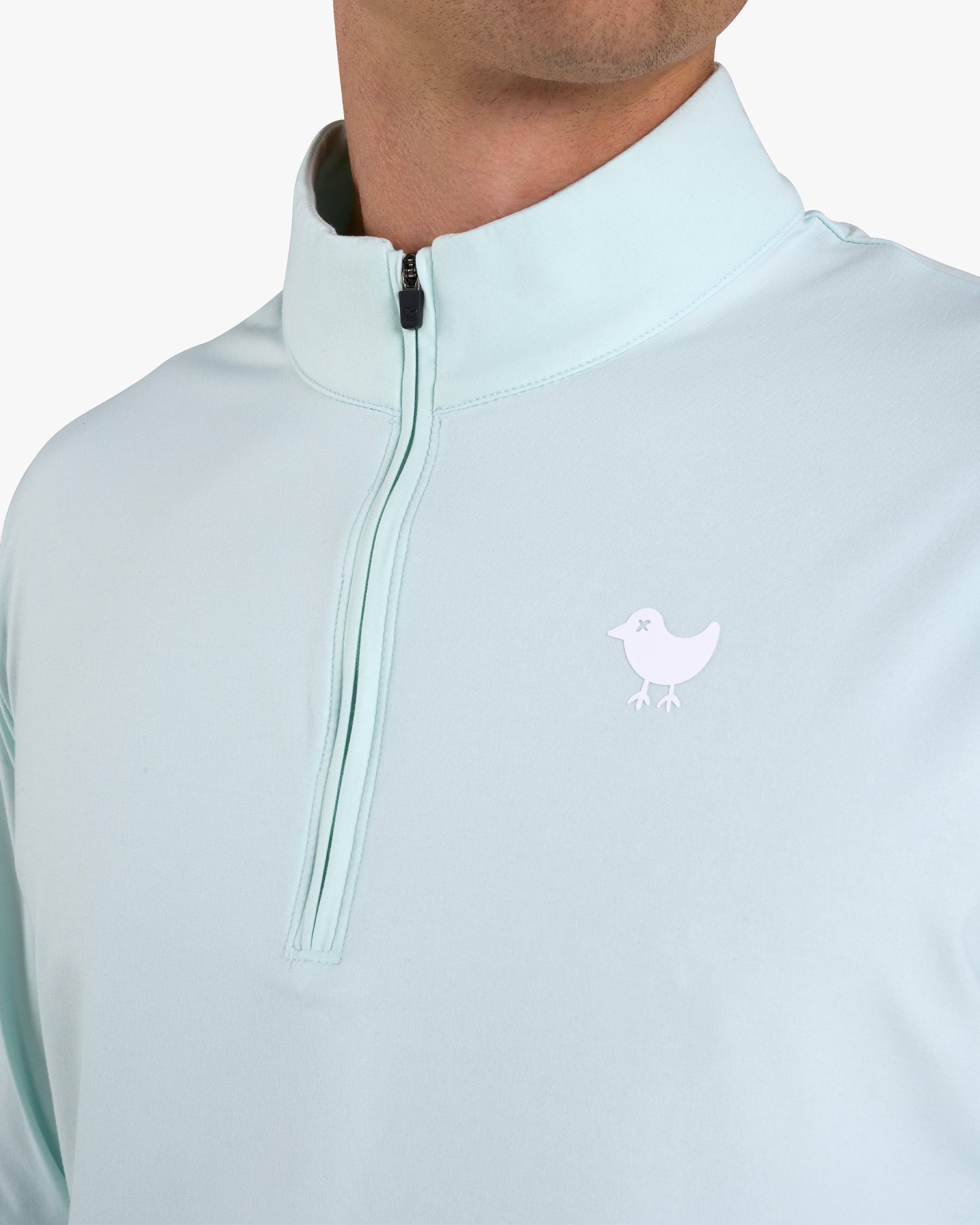 Velocity Quarterzip - Pale Blue-Velocity Quarterzip - Bad Birdie
