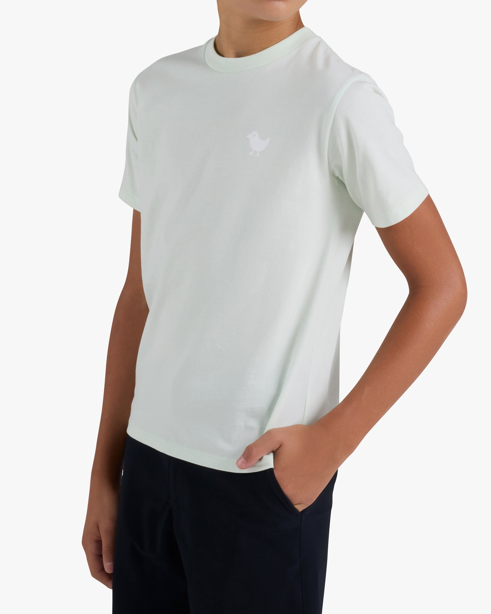 Youth Bad Tee - Pale Blue-Youth T-Shirts - Bad Birdie