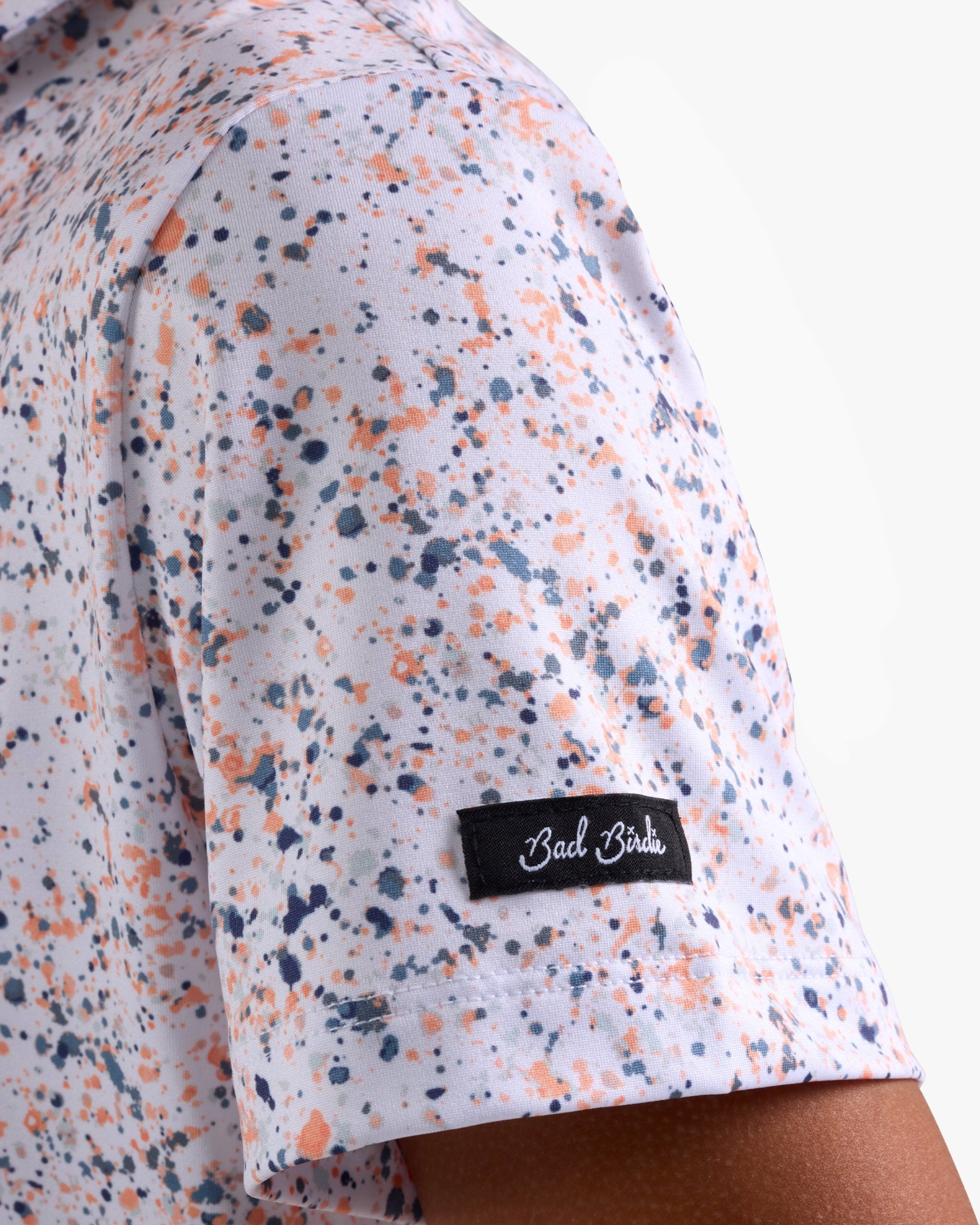 Youth Polo - Paint Splatter 3 - Prairie Sunset-Youth Polo - Bad Birdie