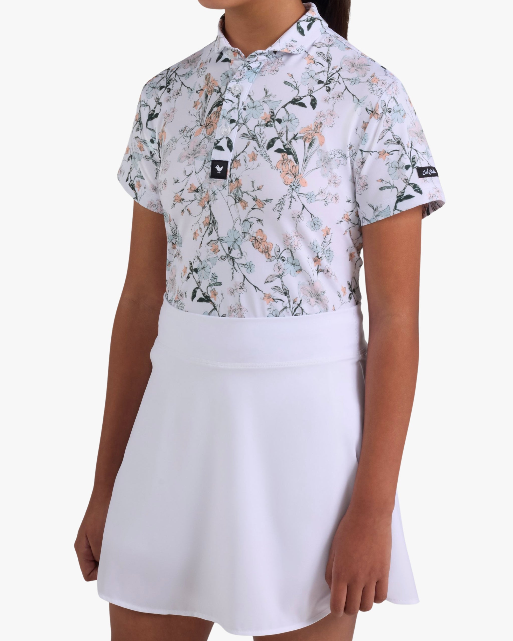 Youth Polo - Wild One Frosty Petal-Youth Polo - Bad Birdie