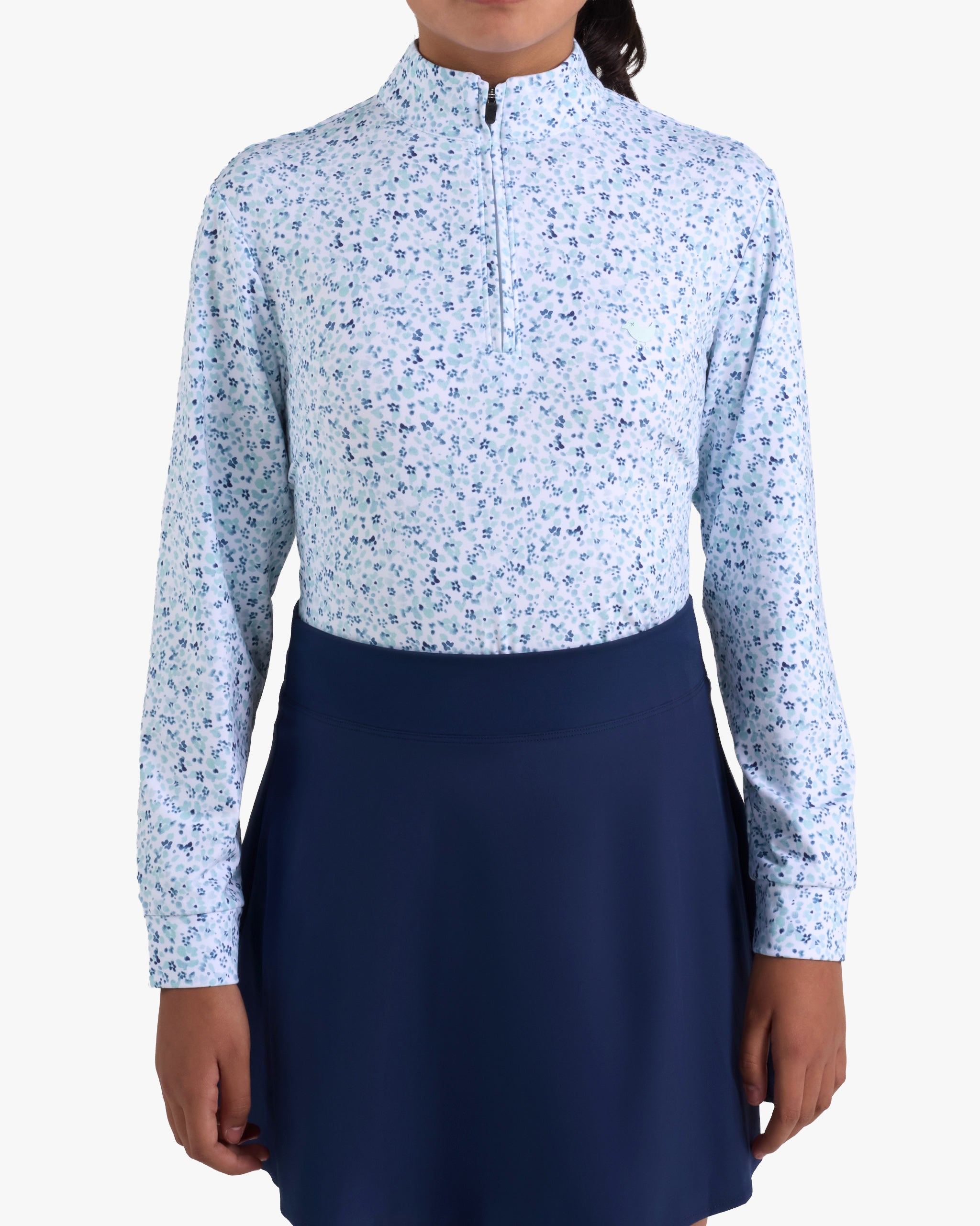 Youth Velocity Quarterzip - Mini Mood - Pale Blue – Bad Birdie