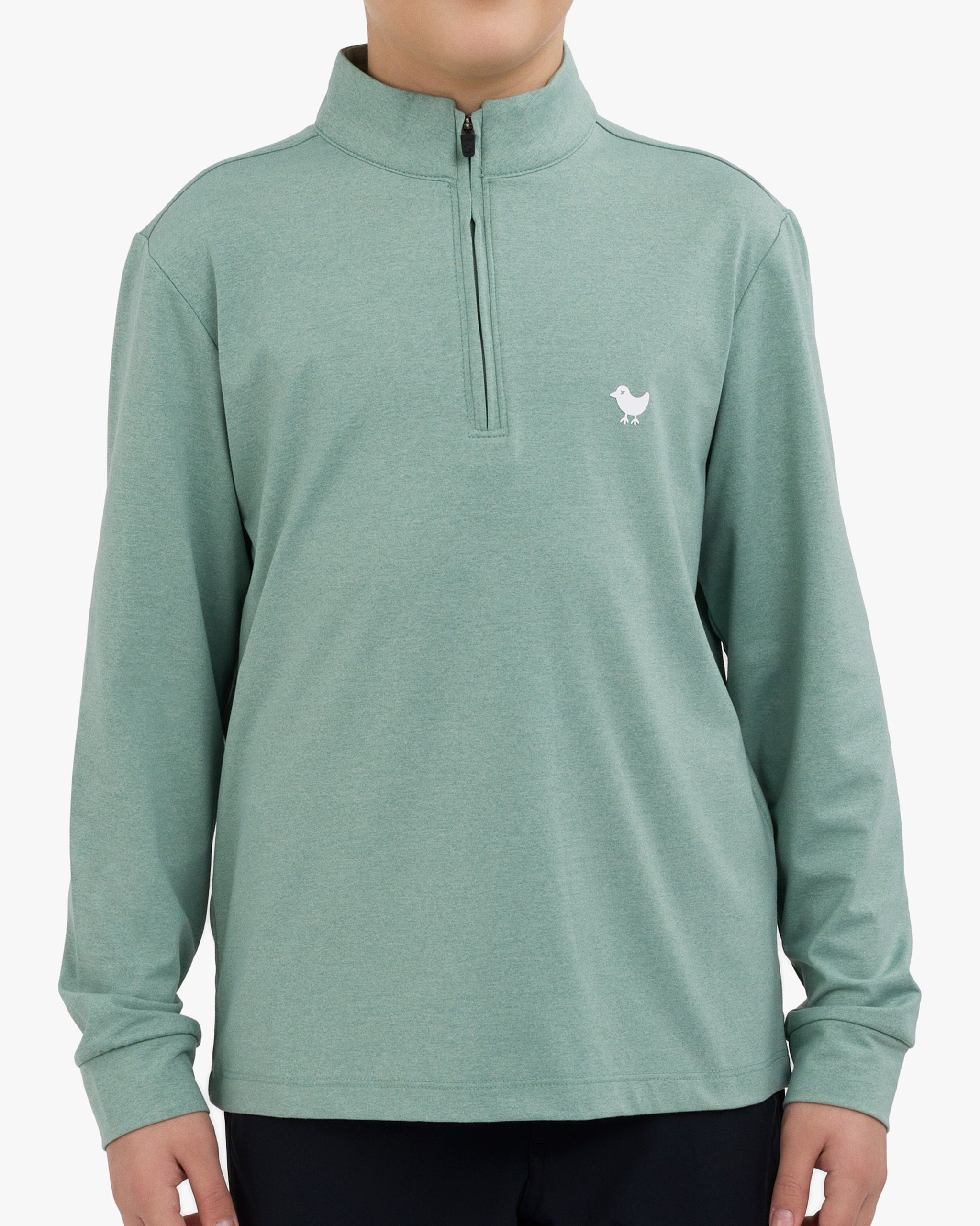 Youth Velocity Quarterzip - Washed Sage- - Bad Birdie